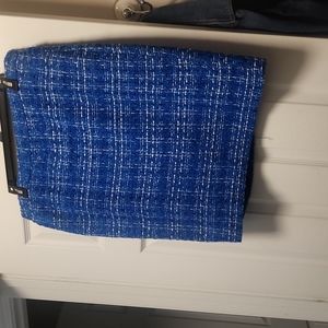 Blue/ white tweed skirt